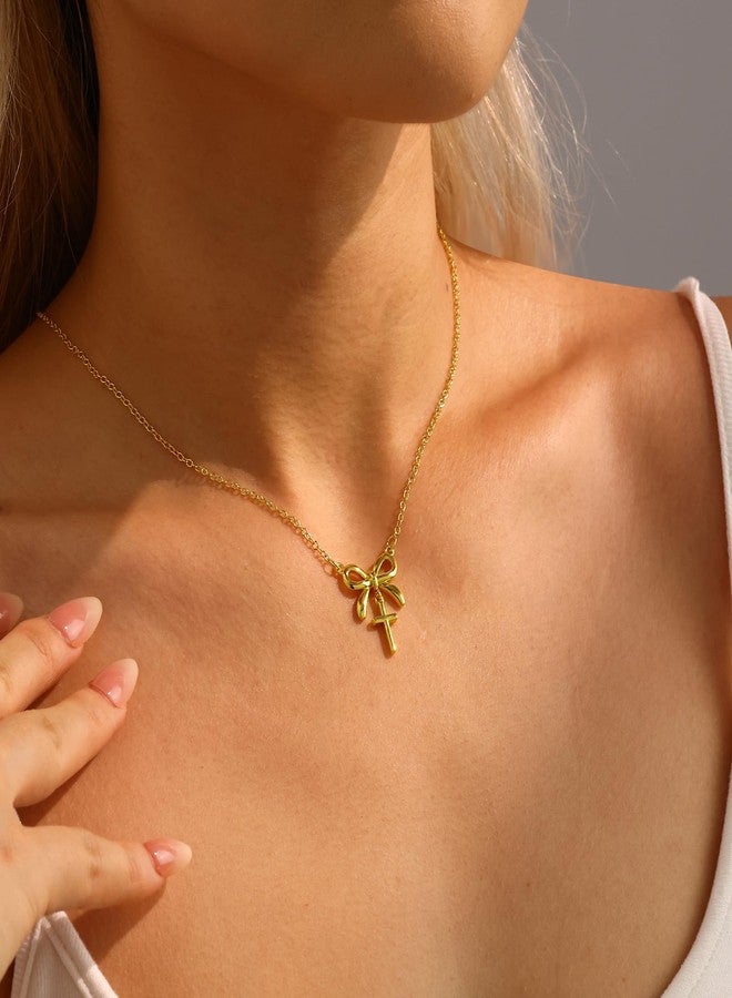 Kenailw Best Friend Friendship Gifts for Women, Stocking Stuffers 2025, Christian Cross Necklace Bow Jewelry, Friendship Friend Birthday Christmas Gift for Woman - Image 4